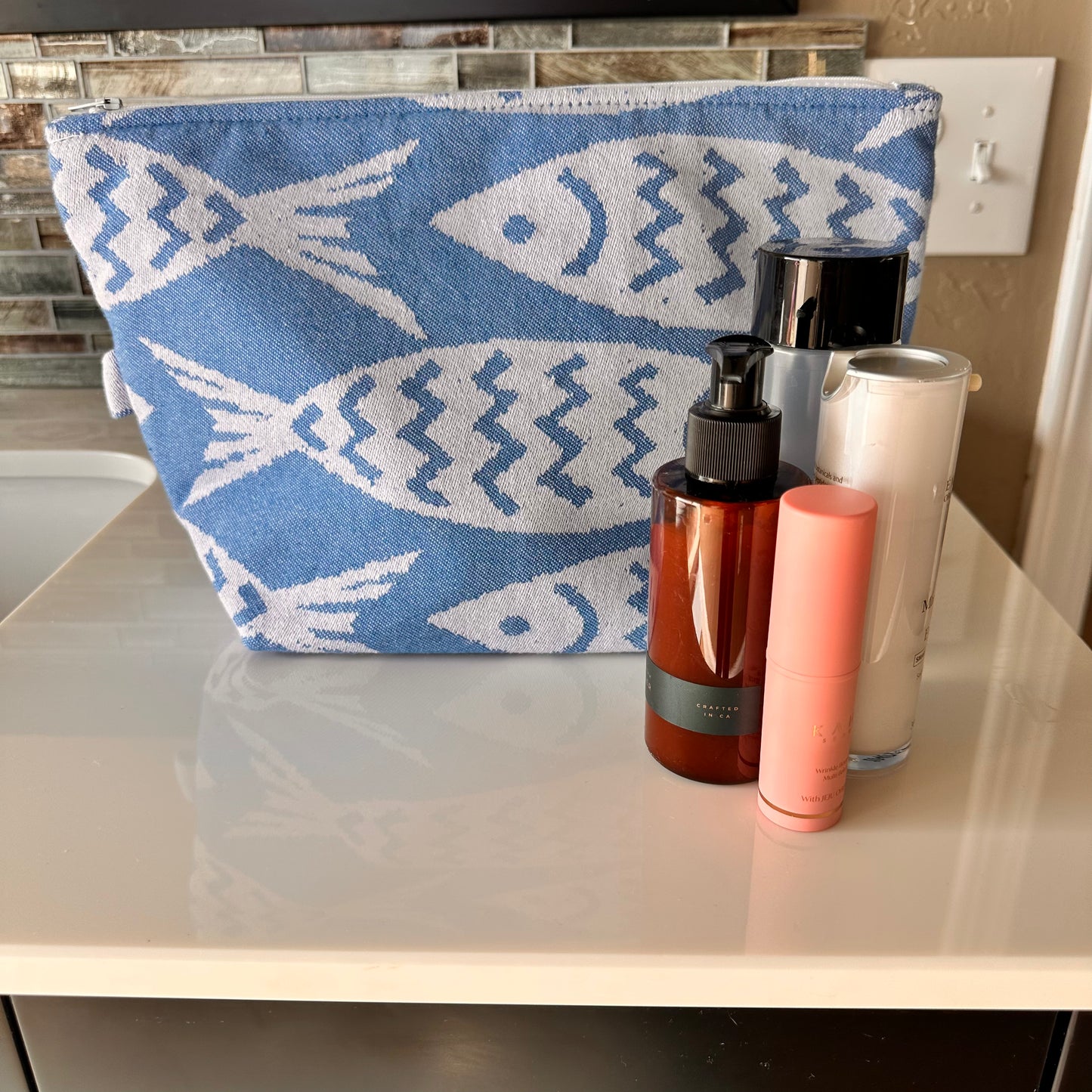 Blue Fish Zipper Bags