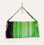 Make It Mine Kiawah Green & Black Striped Bag