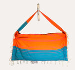 Make It Mine Folly Orange & Blue Striped  Bag