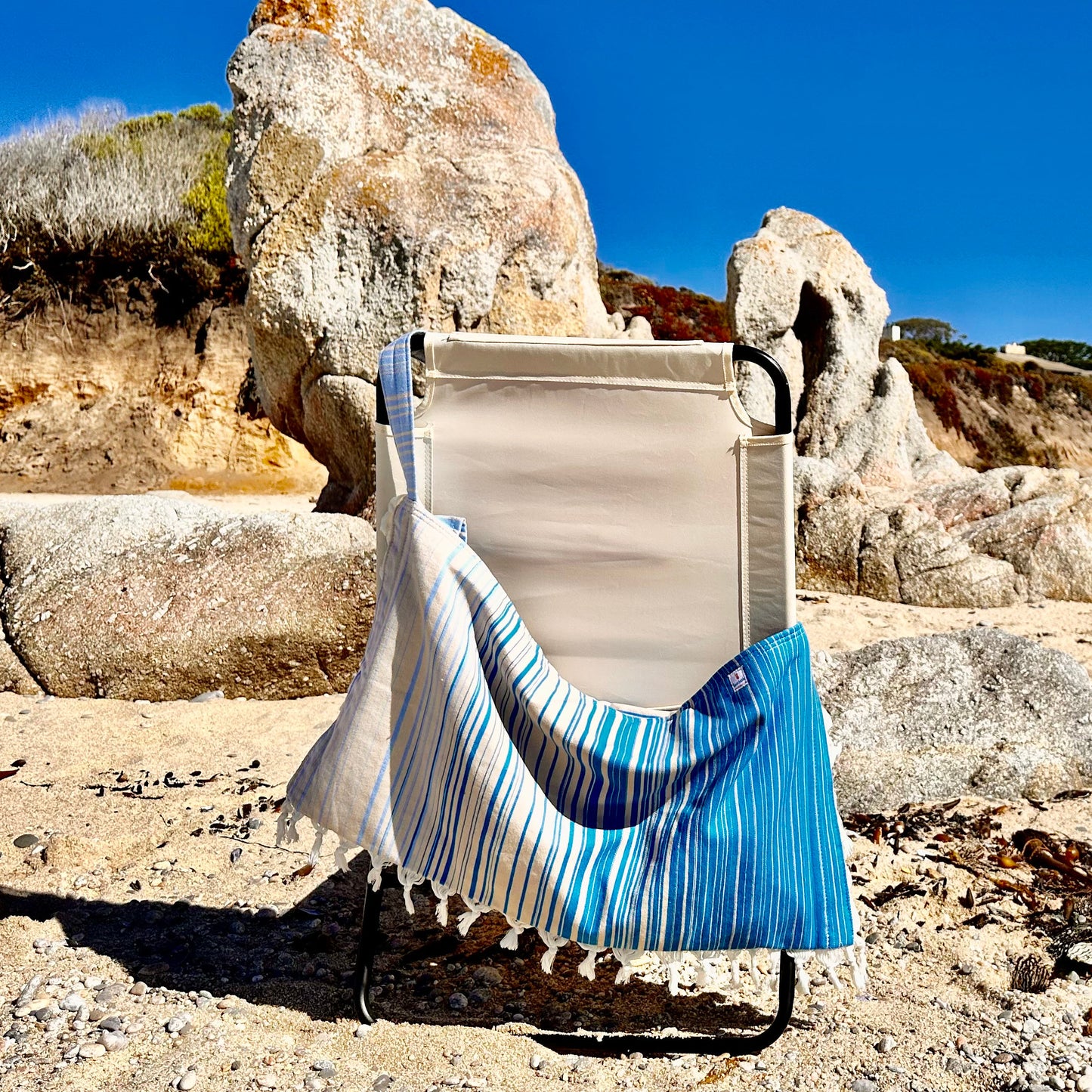 Beachable 3 in 1 Striped Turkish Cotton Tote