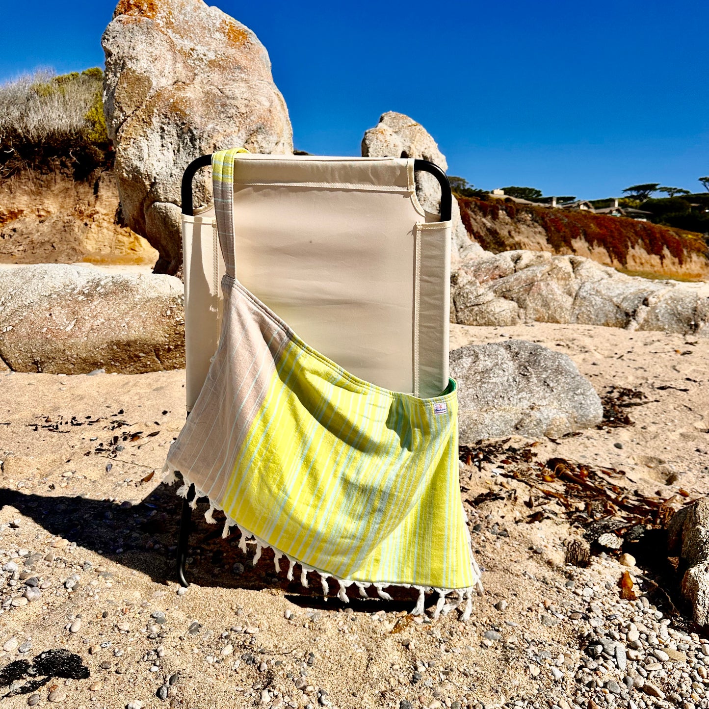 Beachable 3 in 1 Striped Turkish Cotton Tote