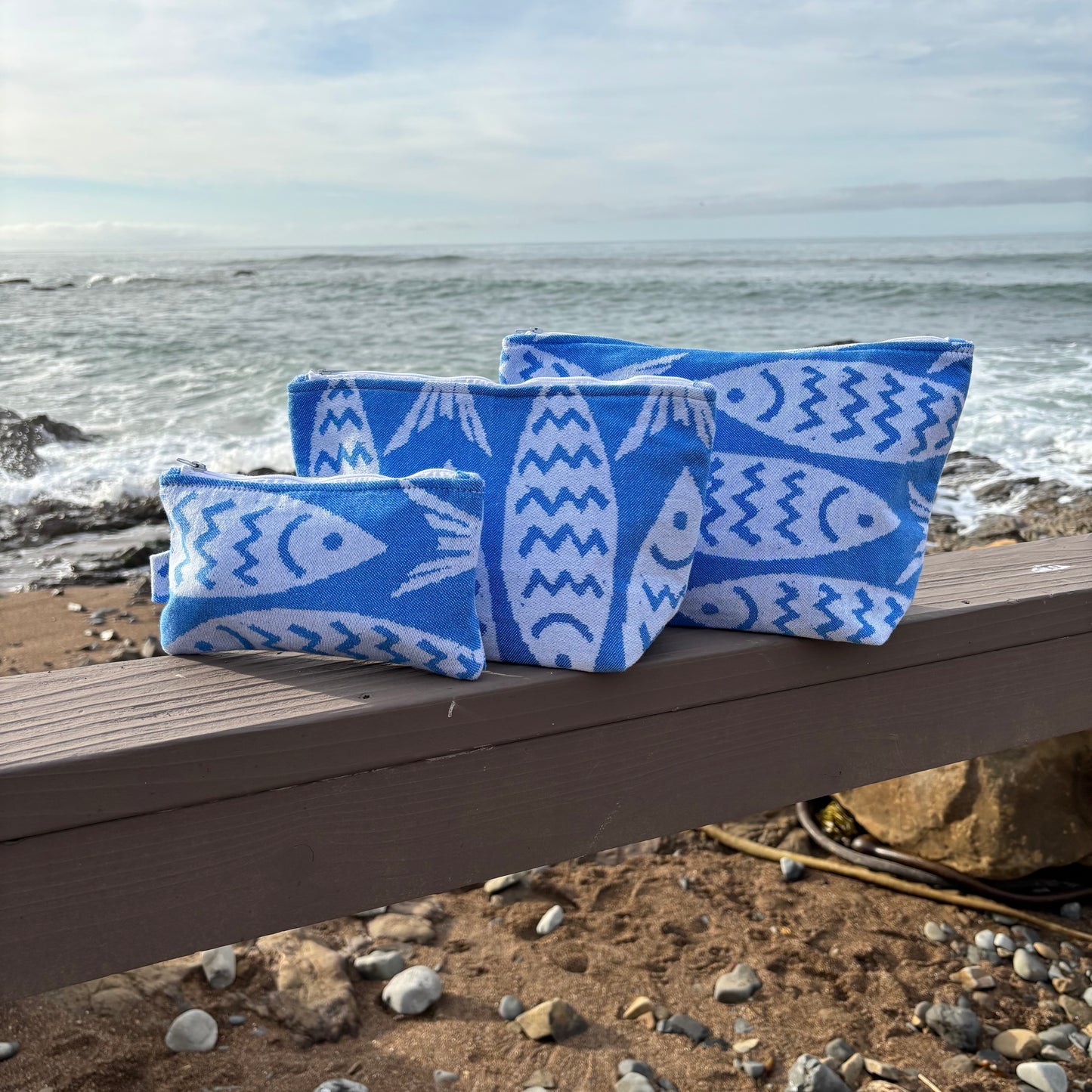 Blue Fish Zipper Bags