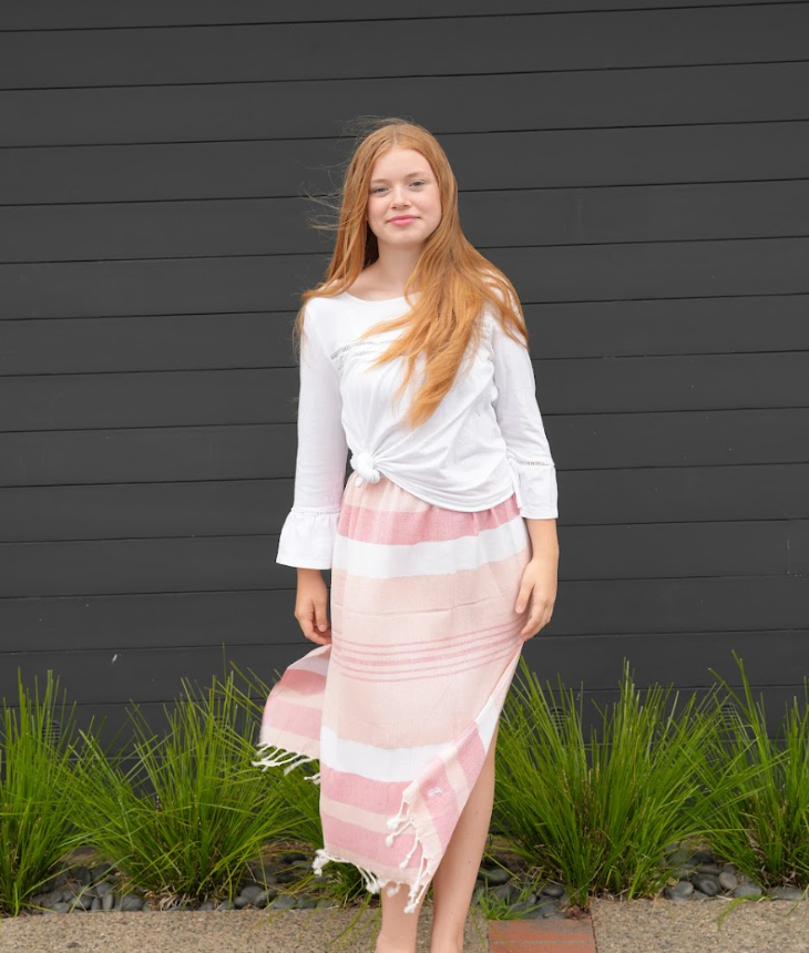 The Midi Skirt in Tan Lines
