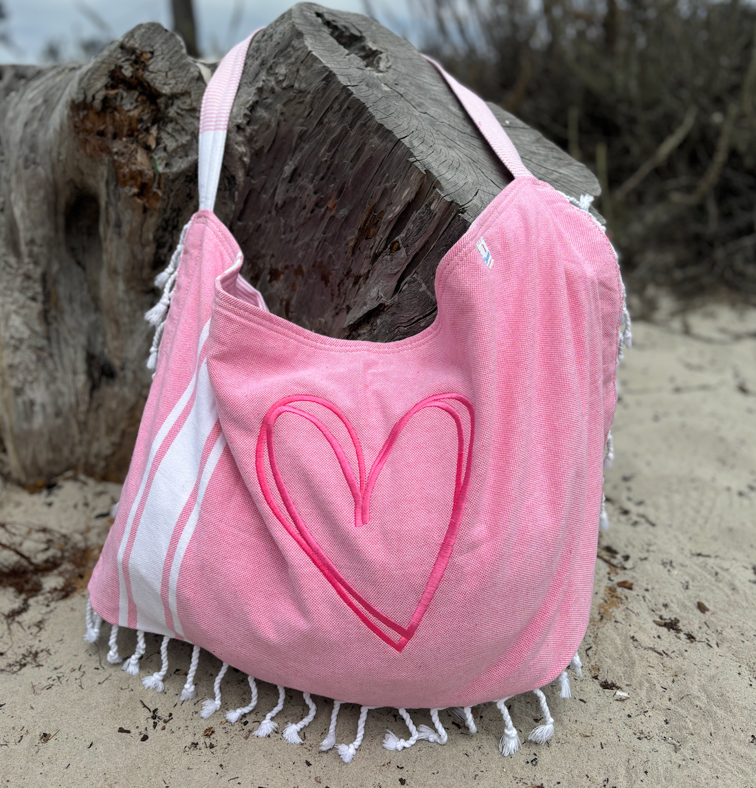 Beachable 3 in 1 Embroidered Turkish Cotton Tote