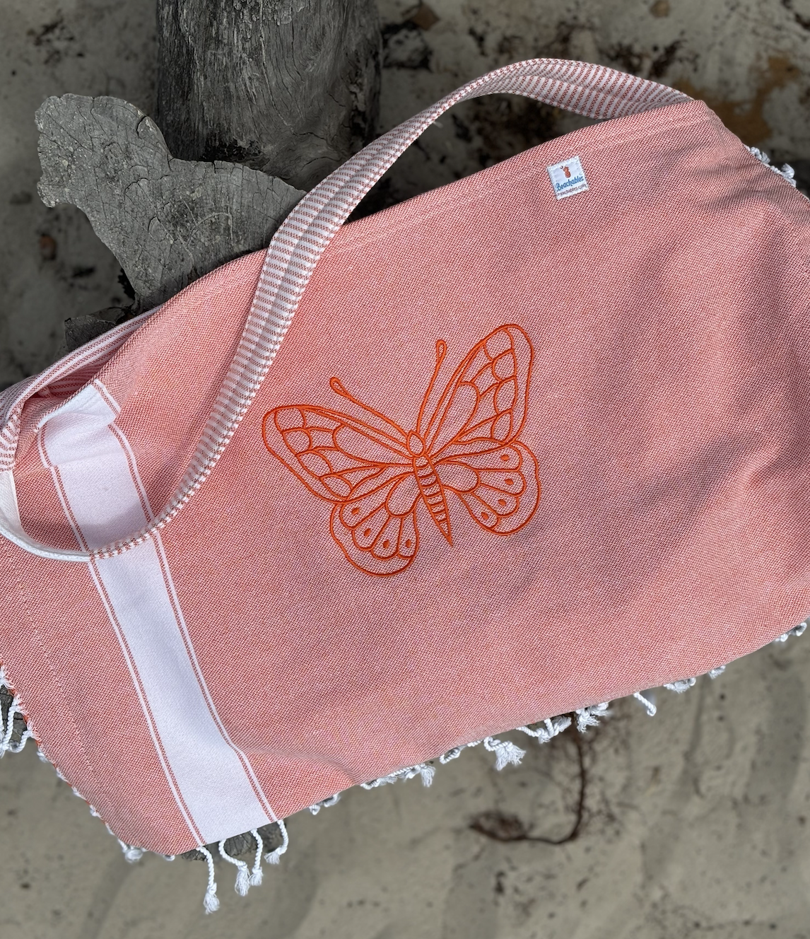 Beachable 3 in 1 Embroidered Turkish Cotton Tote