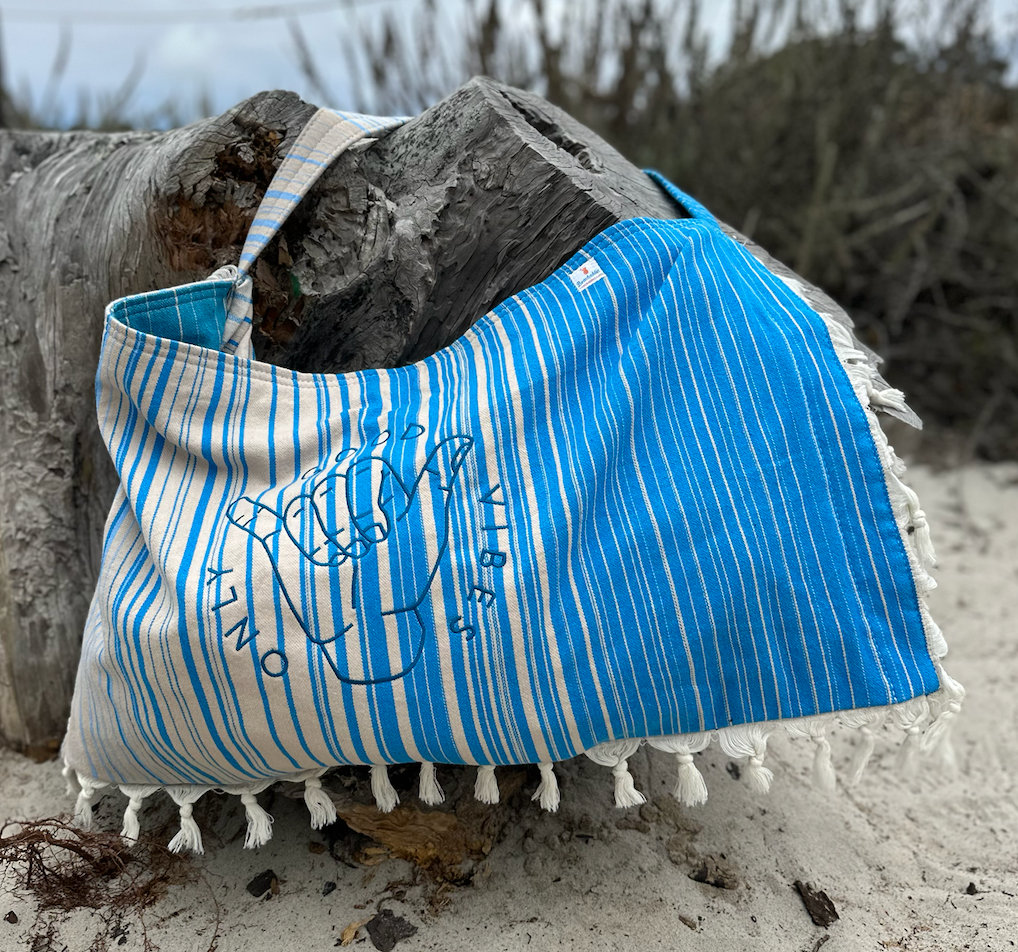 Beachable 3 in 1 Embroidered Turkish Cotton Tote