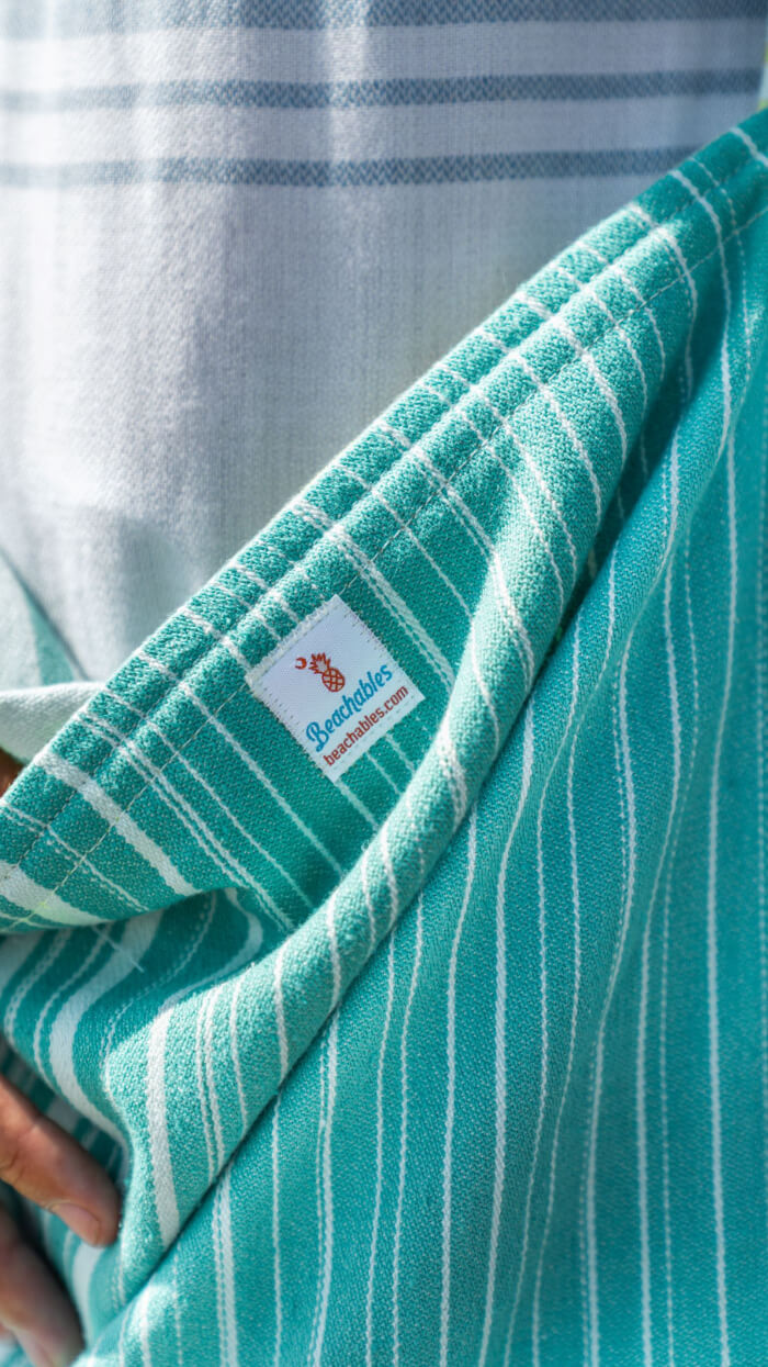 Beachable 3 in 1 Striped Turkish Cotton Tote