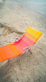 Make It Mine Folly Pink & Yellow Striped Beachable Bag