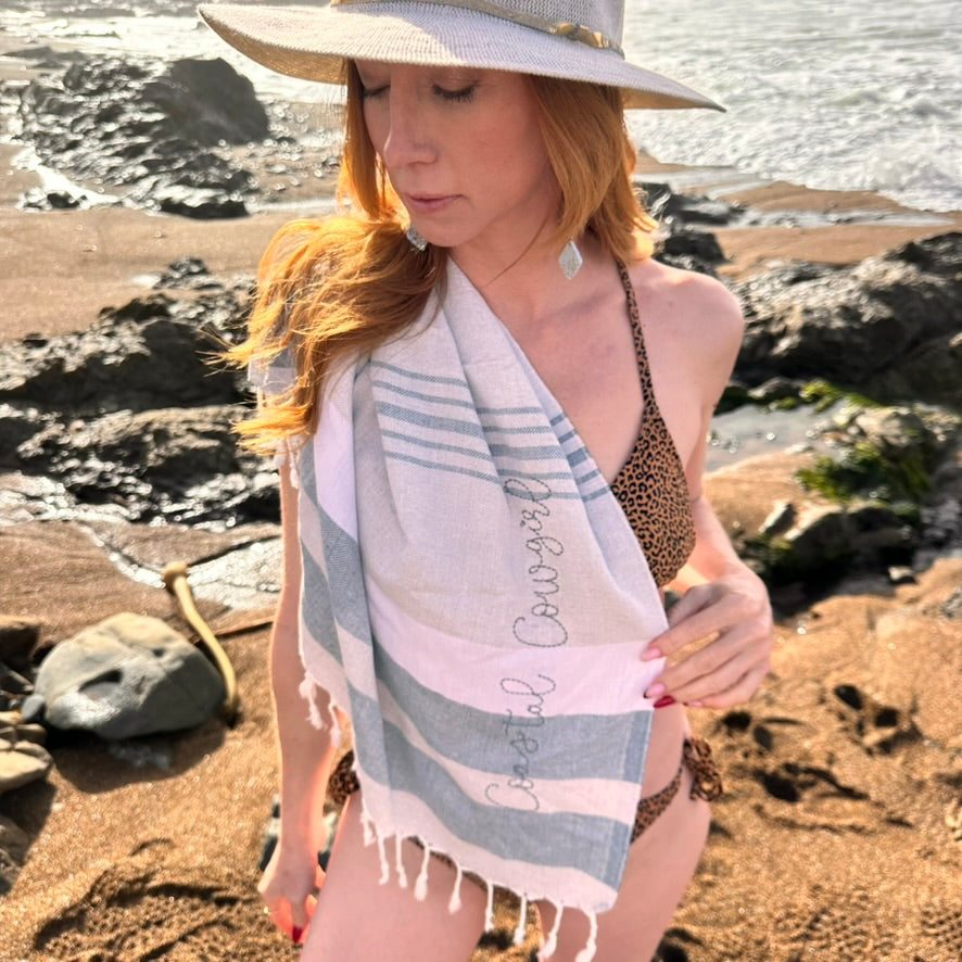 Coastal Cowgirl Turkish Towel (Sea Salt)