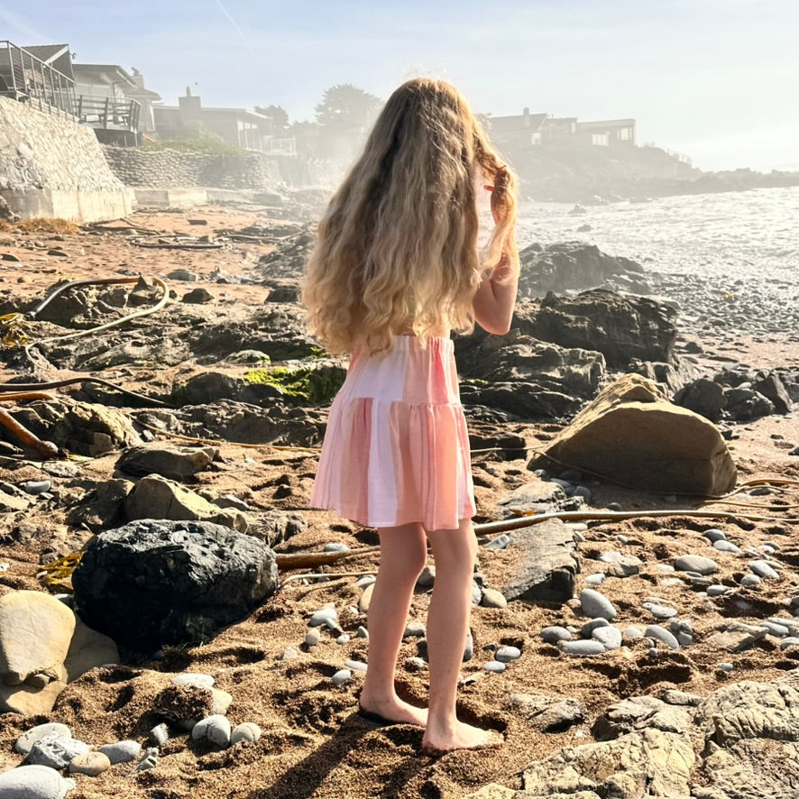 Girl's Greta Skirt in Tan Lines