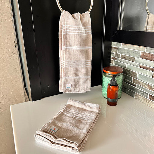 Sand Turkish Kitchen & Bath Towels