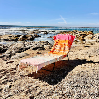 Isle of Palms Pink & Orange Striped Bag