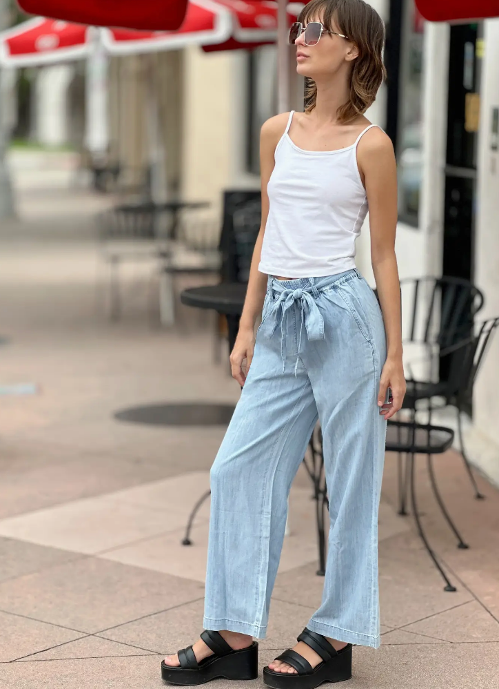 Billy T "Soft Denim Wide Leg" Pant