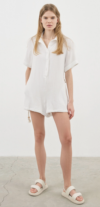 Mia Romper in White