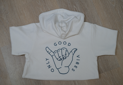 Sweatshirt Hoodie with Good Vibes graphic