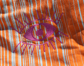 Evil Eye on Isle of Palms Pink & Orange