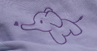 Baby Elephant on Lavender Mist