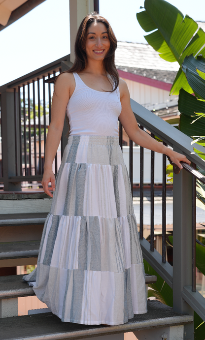 Darcy Long Skirt in Sea Salt