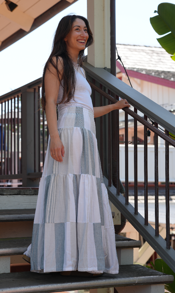 Darcy Long Skirt in Sea Salt