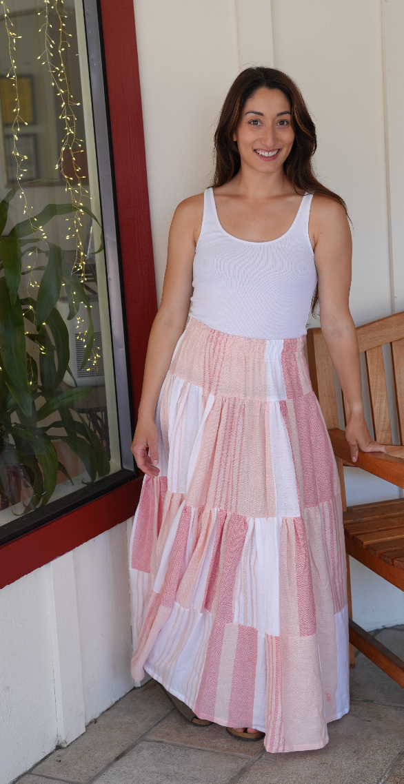 Darcy Long Skirt in Tan Lines