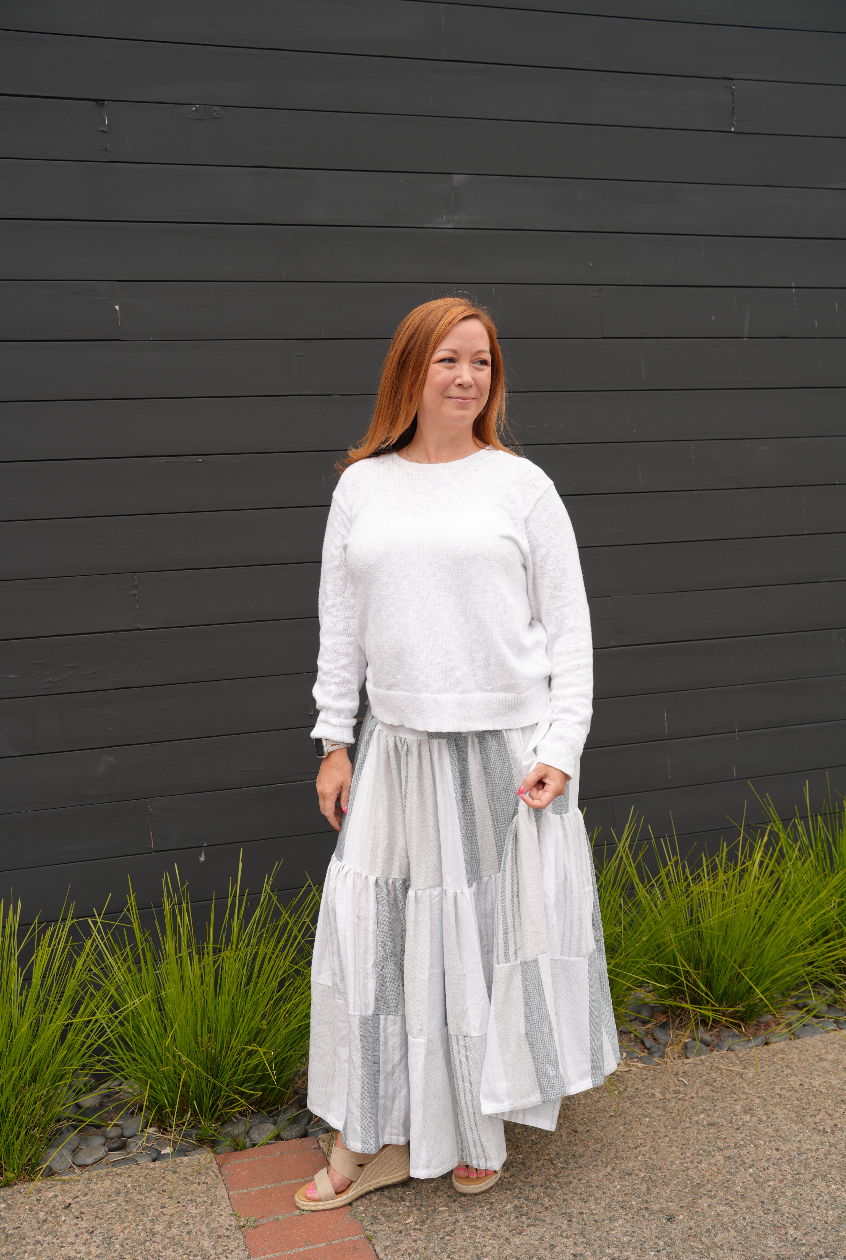 Darcy Long Skirt in Sea Salt