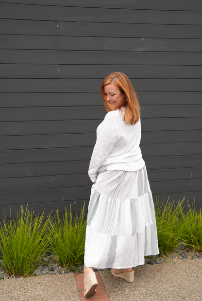 Darcy Long Skirt in Sea Salt