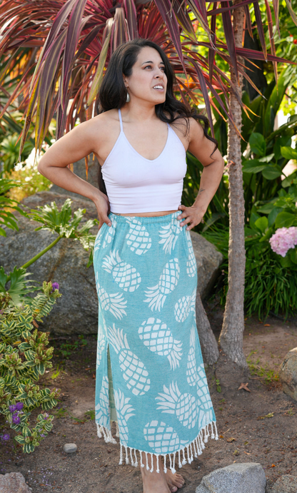 The Midi Skirt in Pineapple