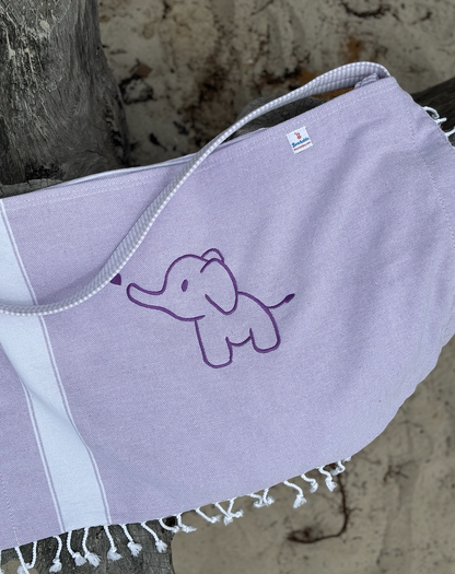 Baby Elephant on Lavender Mist