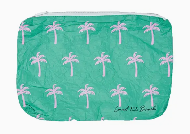 Neon Palms Water Resistant Tyvek Printed Pouch