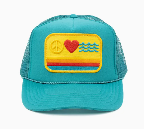 Peace, Love & Waves Patch Hat