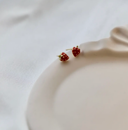 Mini Strawberry Studded Earrings