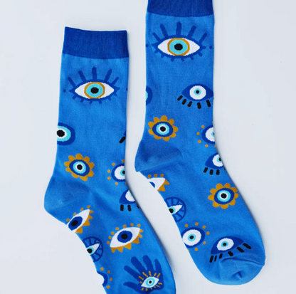 Evil Eye Crew Socks