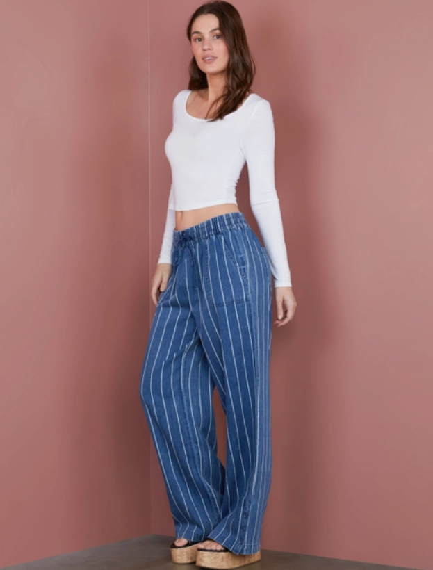 Billy T "Chill Stripe Wide Leg Pant"