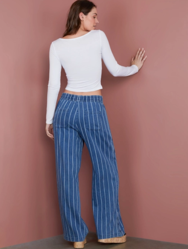 Billy T "Chill Stripe Wide Leg Pant"