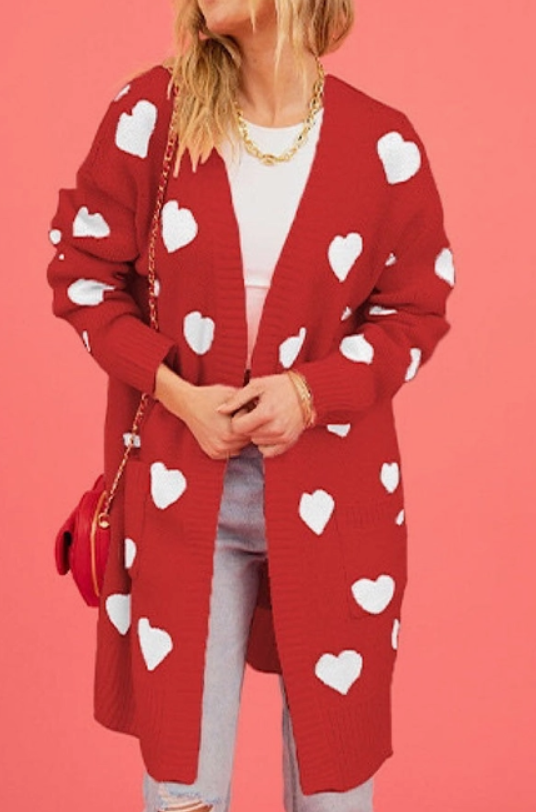 All Over Heart Cardigan